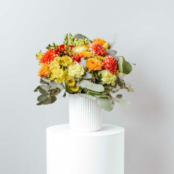 bright flower vase arrangement - Saffron