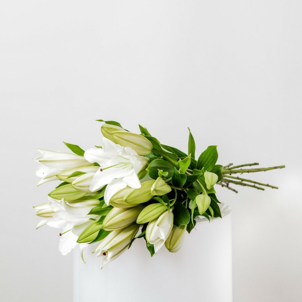 Monique - White Lily Bouquet
