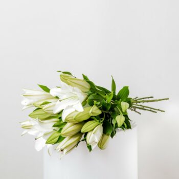 Monique - White Lily Bouquet