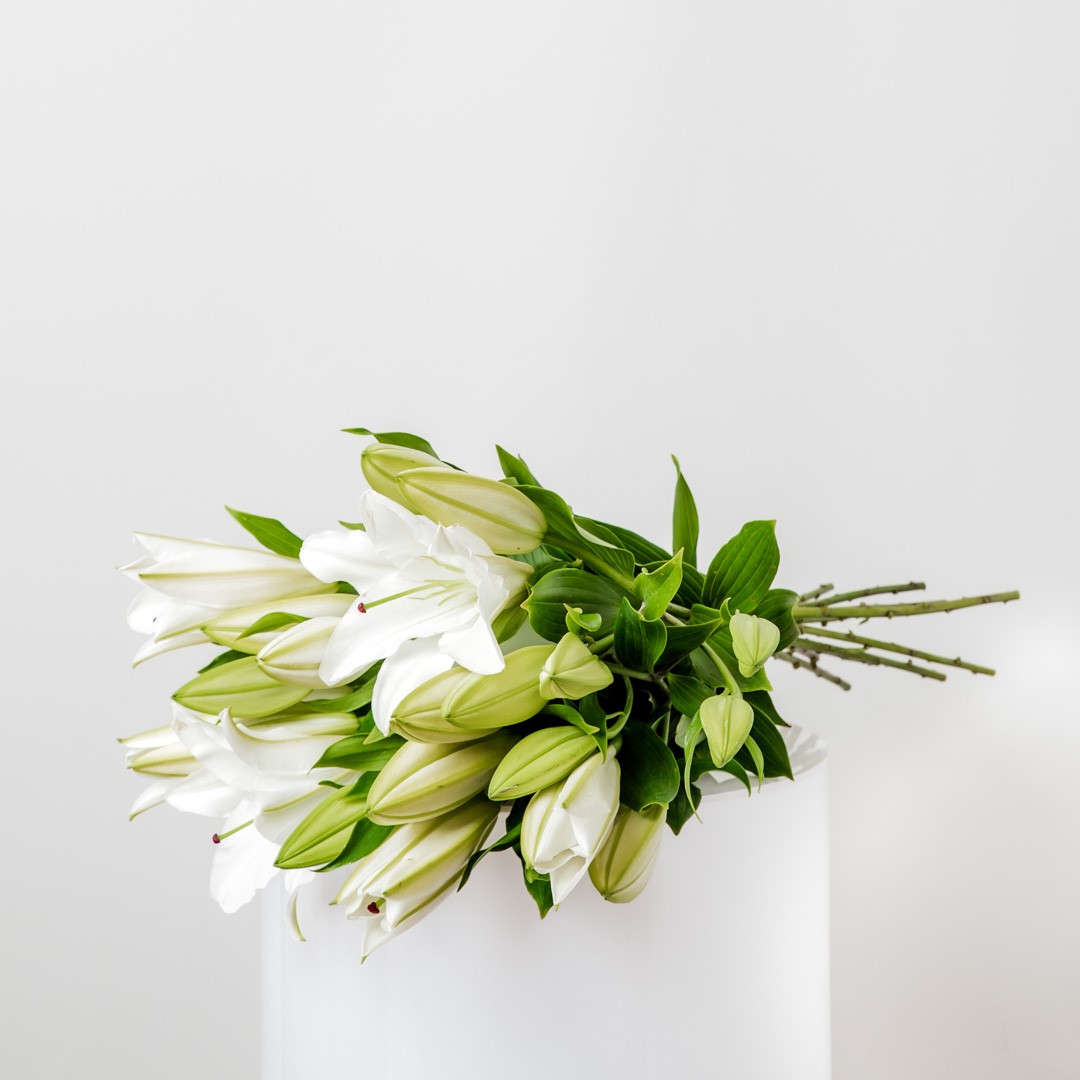 Monique - White Lily Bouquet