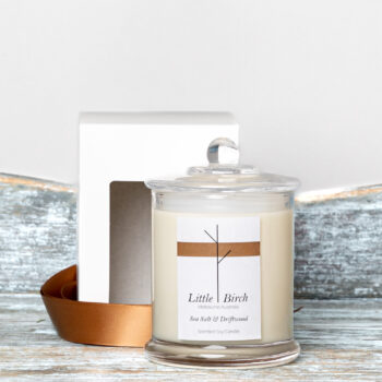 Sea Salt and Driftwood Little Birch scented soy candle